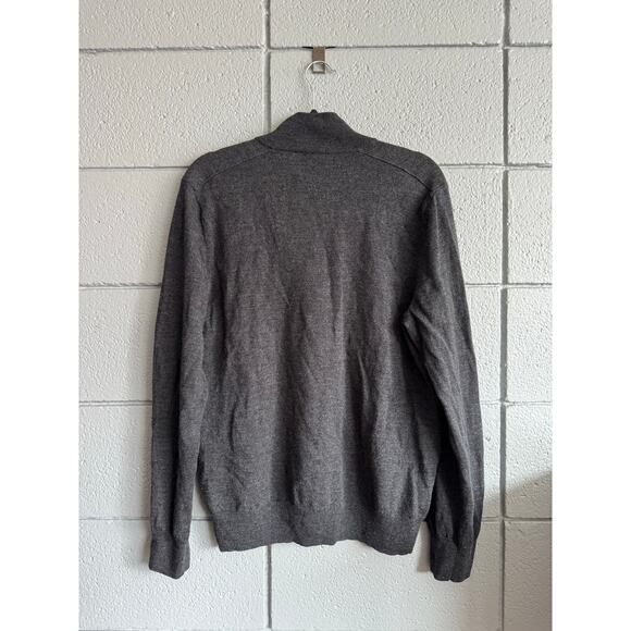 Men's Gap Extra Fine Merino Wool Quarter Zip Sweater size L Quiet Luxury Preppy - Picture 3 of 4